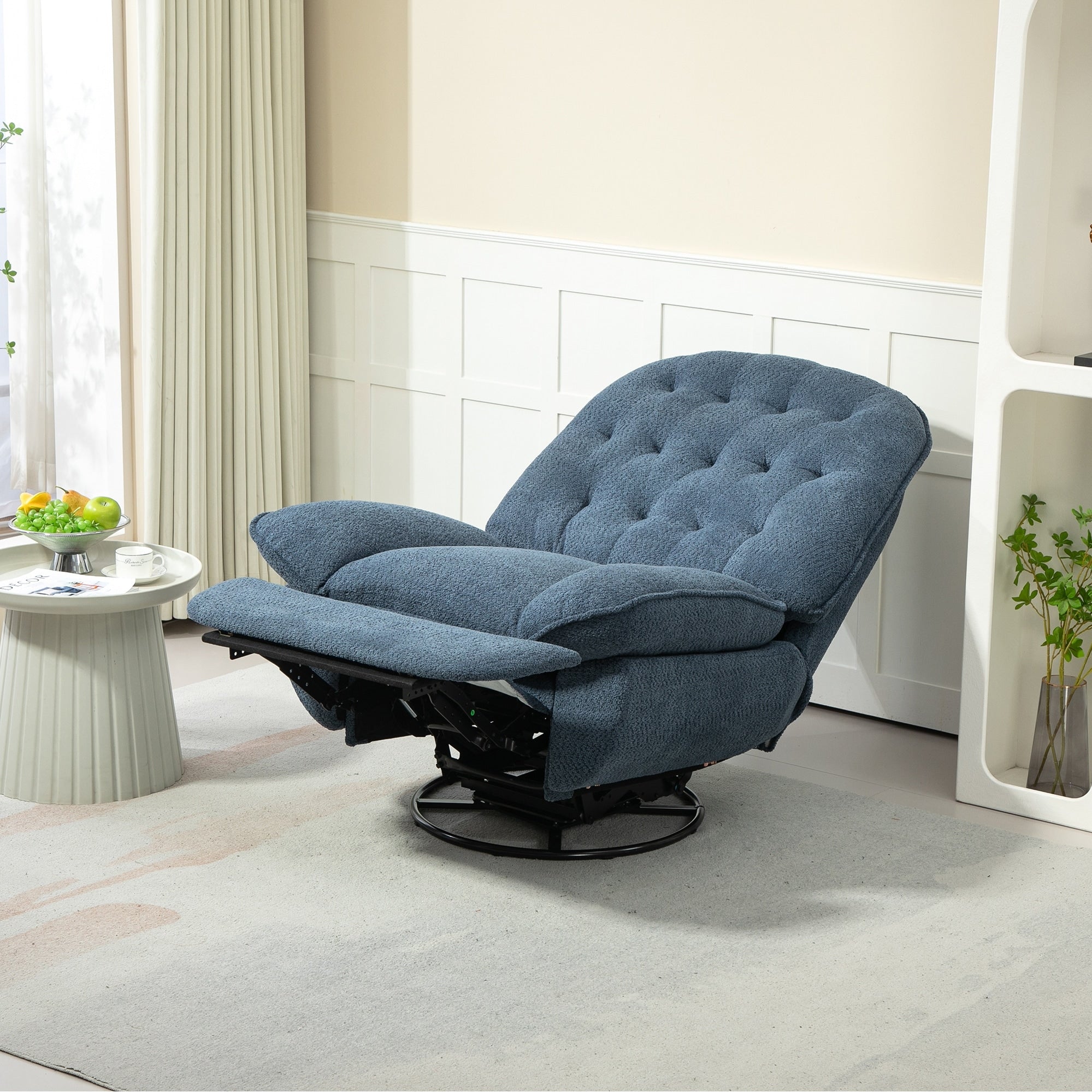 Ensemble de 2 fauteuils de canapé inclinables pivotants à 360 degrés et réglables