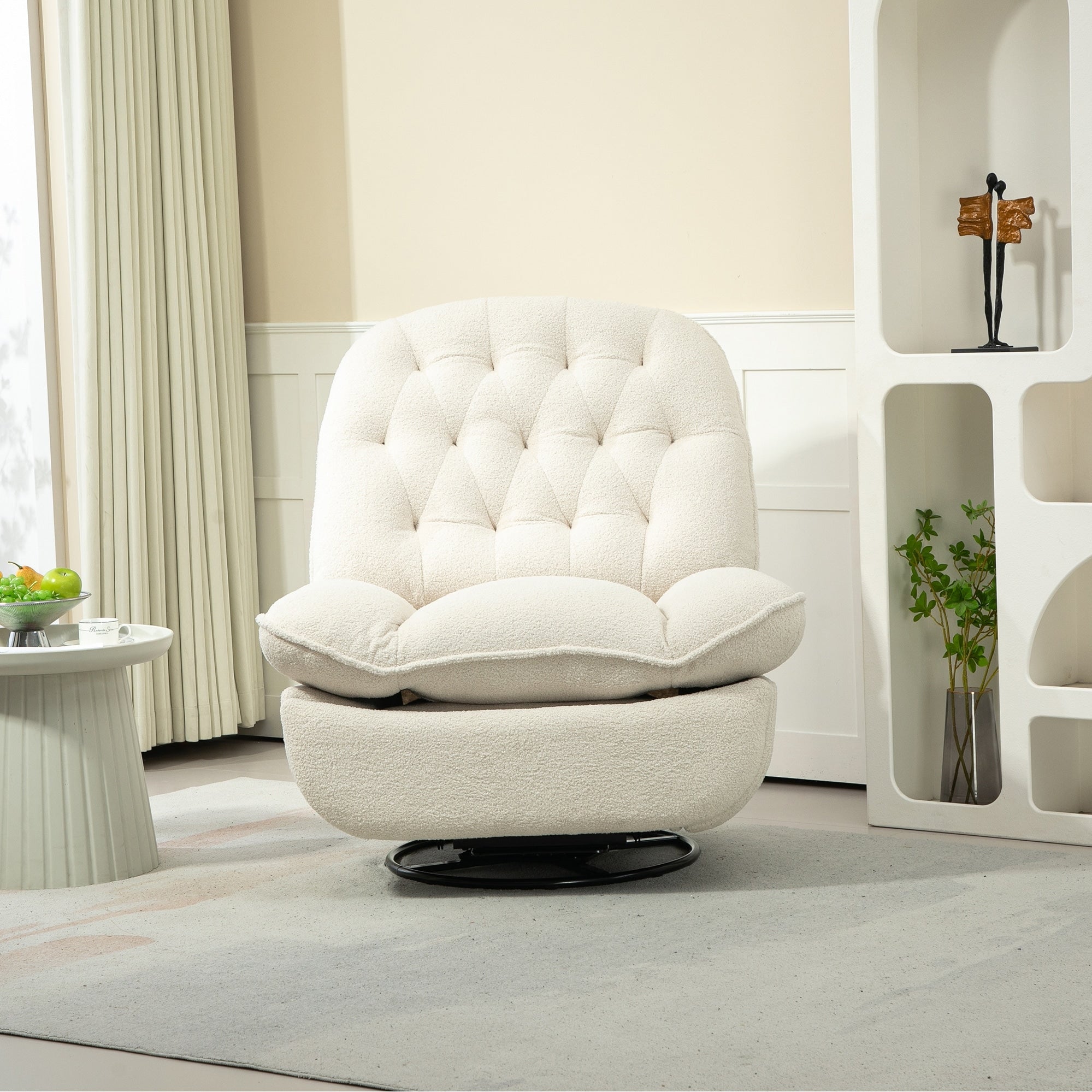 Ensemble de 2 fauteuils de canapé inclinables pivotants à 360 degrés et réglables