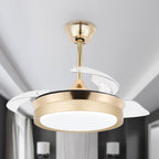 Ventilateur de plafond rétractable moderne Bella Depot 36 avec éclairage LED, pales réversibles à 6 vitesses et télécommande