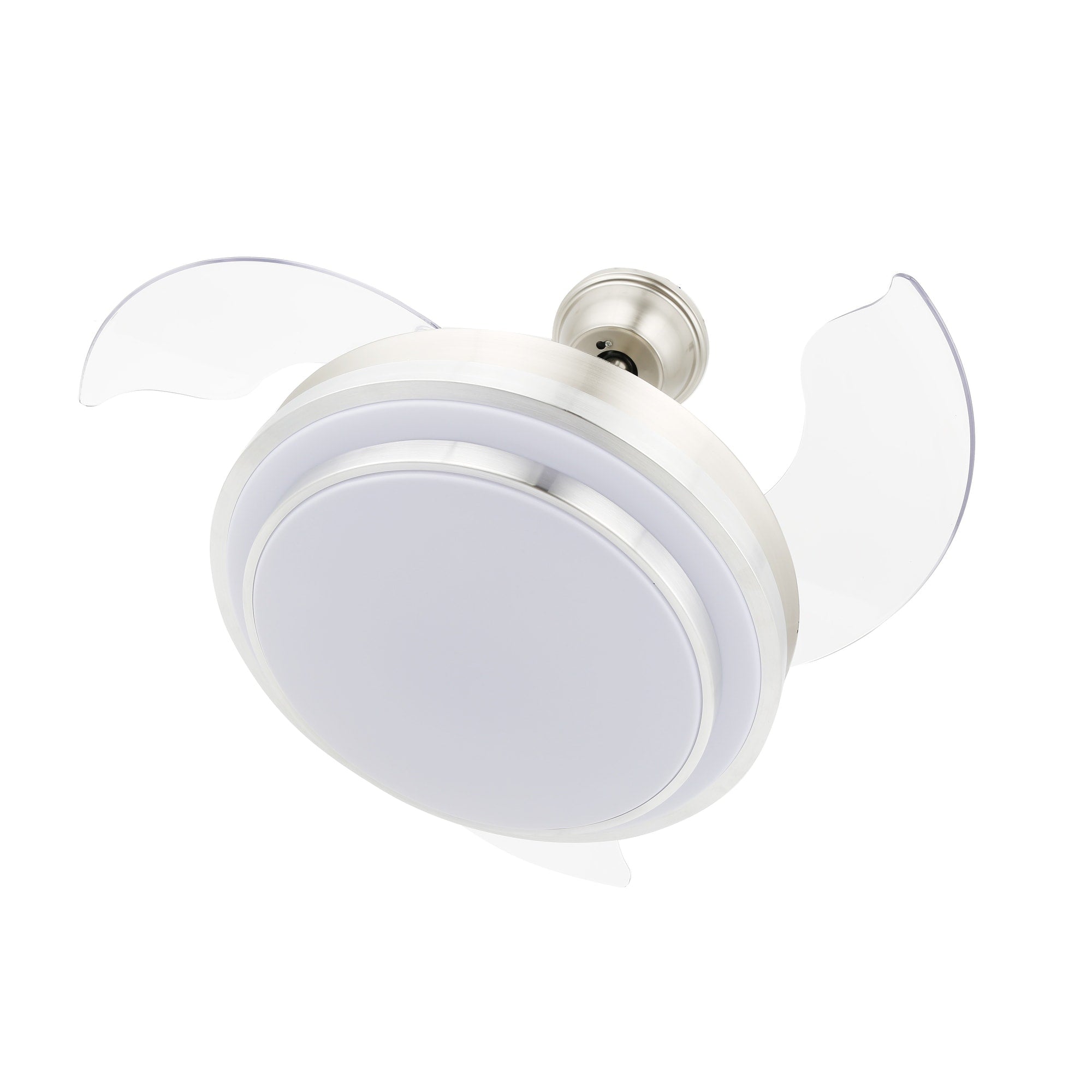 Ventilateur de plafond rétractable moderne Bella Depot 36 avec éclairage LED, pales réversibles à 6 vitesses et télécommande