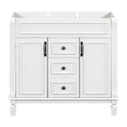 Meuble-lavabo moderne de 36 po avec lavabo supérieur et armoire à miroir, 2 portes et 2 tiroirs