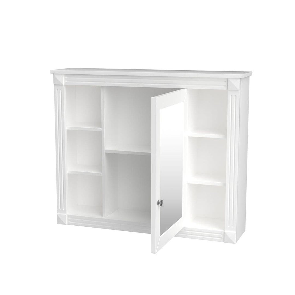 Meuble-lavabo moderne de 36 po avec lavabo supérieur et armoire à miroir, 2 portes et 2 tiroirs
