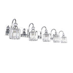 Applique murale moderne en cristal pour salle de bain, éclairage de vanité, chrome/noir/doré