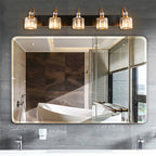 Applique murale moderne en cristal pour salle de bain, éclairage de vanité, chrome/noir/doré