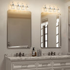 Applique murale moderne en cristal pour salle de bain, éclairage de vanité, chrome/noir/doré