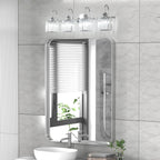 Applique murale moderne en cristal pour salle de bain, éclairage de vanité, chrome/noir/doré