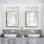 Applique murale moderne en cristal pour salle de bain, éclairage de vanité, chrome/noir/doré