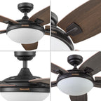 Ventilateur de plafond Honeywell Carmel 48 avec éclairage intégré et télécommande