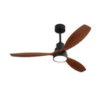 Ventilateur de plafond à LED intégré 48 et 52 pouces avec lumière et télécommande, moteur CC réversible