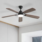 Ventilateur de plafond à LED intégré 48 et 52 pouces avec lumière et télécommande, moteur CC réversible