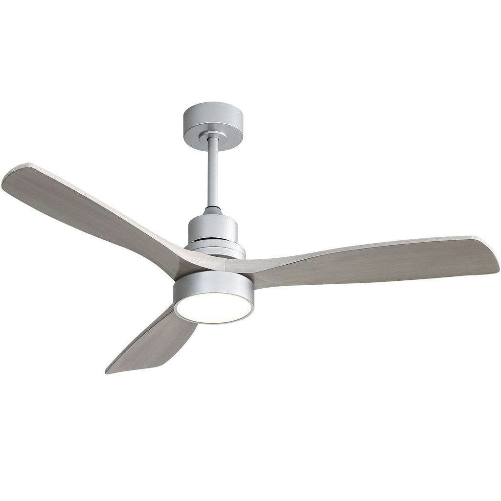 Ventilateur de plafond à LED intégré 48 et 52 pouces avec lumière et télécommande, moteur CC réversible