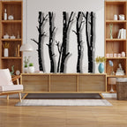 5 décorations murales en métal représentant des arbres secs pour la maison et l'extérieur