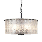 Lustre tambour rond moderne à 5 lumières, lustre semi-encastré classique, suspension pour îlot de cuisine et salle à manger