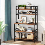 Étagère de rangement utilitaire à 5 niveaux pour four à micro-ondes, chariot industriel pour micro-ondes avec clapier
