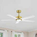 Ventilateur de plafond LED Breezary 65/52/42 à 5 pales avec kit d'éclairage et télécommande
