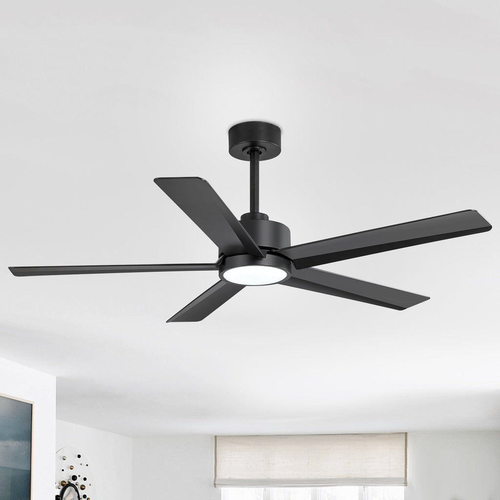 Ventilateur de plafond LED Breezary 65/52/42 à 5 pales avec kit d'éclairage et télécommande