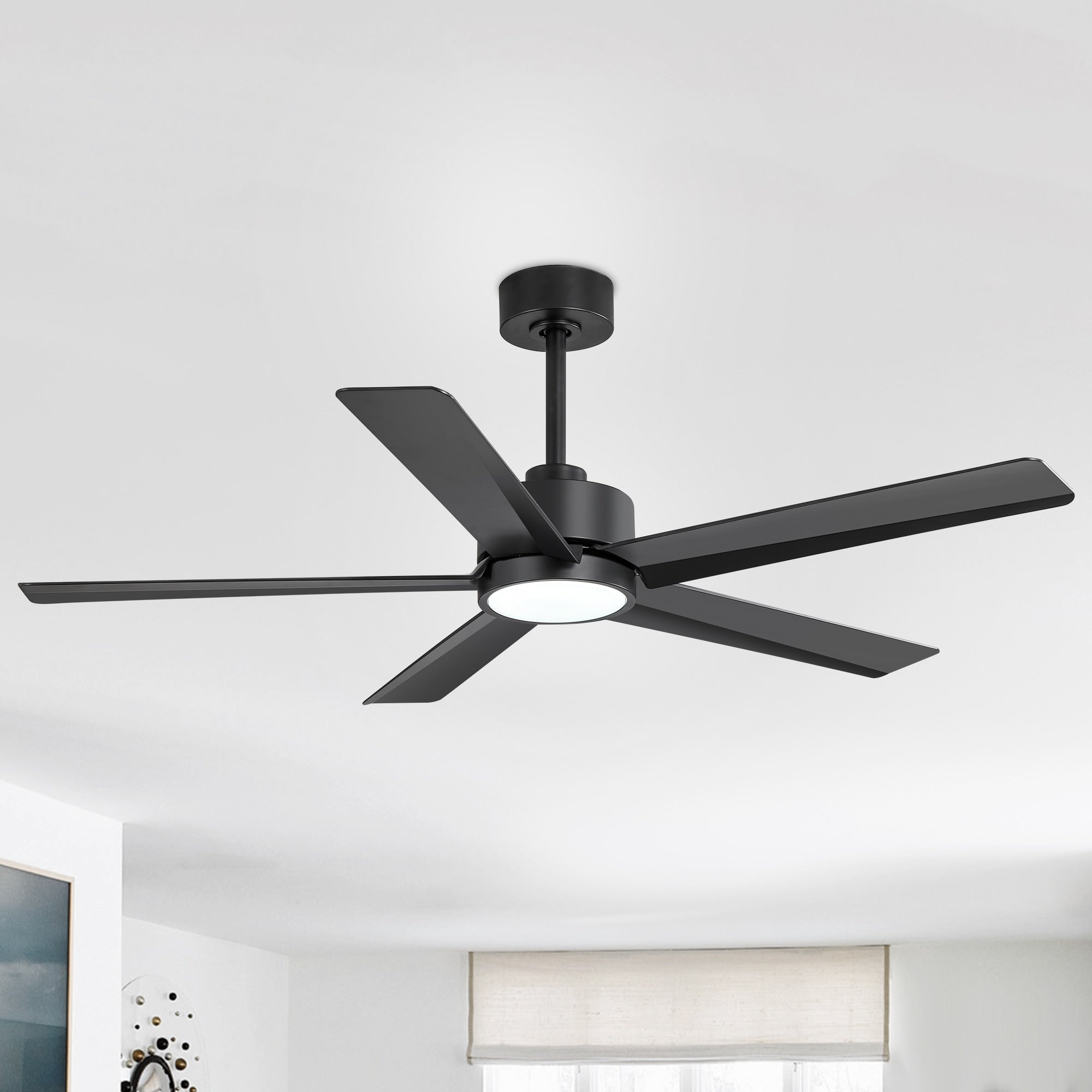 Ventilateur de plafond LED Breezary 65/52/42 à 5 pales avec kit d'éclairage et télécommande