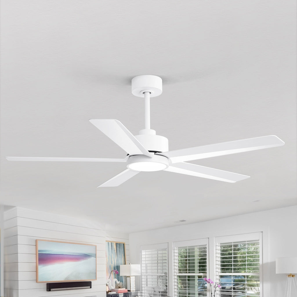 Ventilateur de plafond LED Breezary 65/52/42 à 5 pales avec kit d'éclairage et télécommande