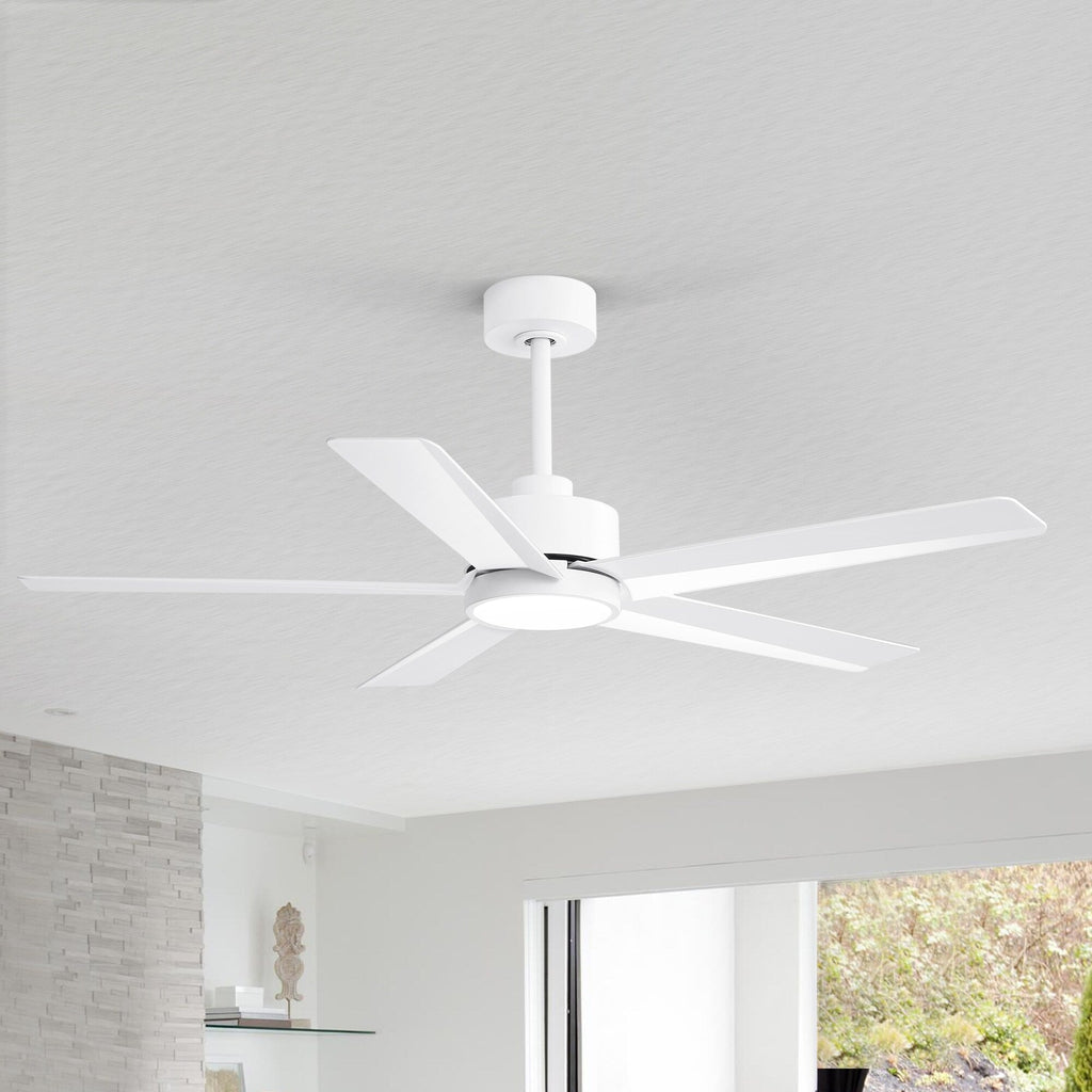 Ventilateur de plafond LED Breezary 65/52/42 à 5 pales avec kit d'éclairage et télécommande