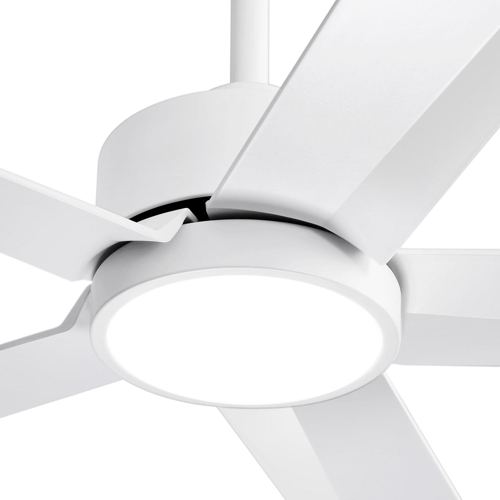 Ventilateur de plafond LED Breezary 65/52/42 à 5 pales avec kit d'éclairage et télécommande