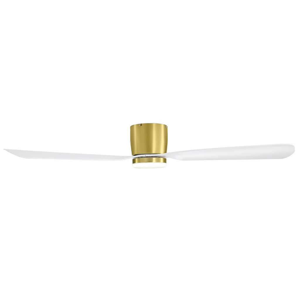 Ventilateur de plafond encastré à DEL noir/blanc de 52 pouces avec télécommande (3 pales)