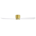 Ventilateur de plafond encastré à DEL noir/blanc de 52 pouces avec télécommande (3 pales)