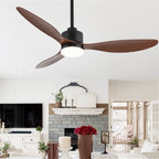 Ventilateur de plafond à DEL de 52 pouces avec télécommande (3 pales)