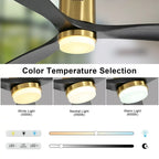 Ventilateur de plafond encastré Sofucor 52 pouces avec télécommande, moteur réversible et éclairage intégré en option