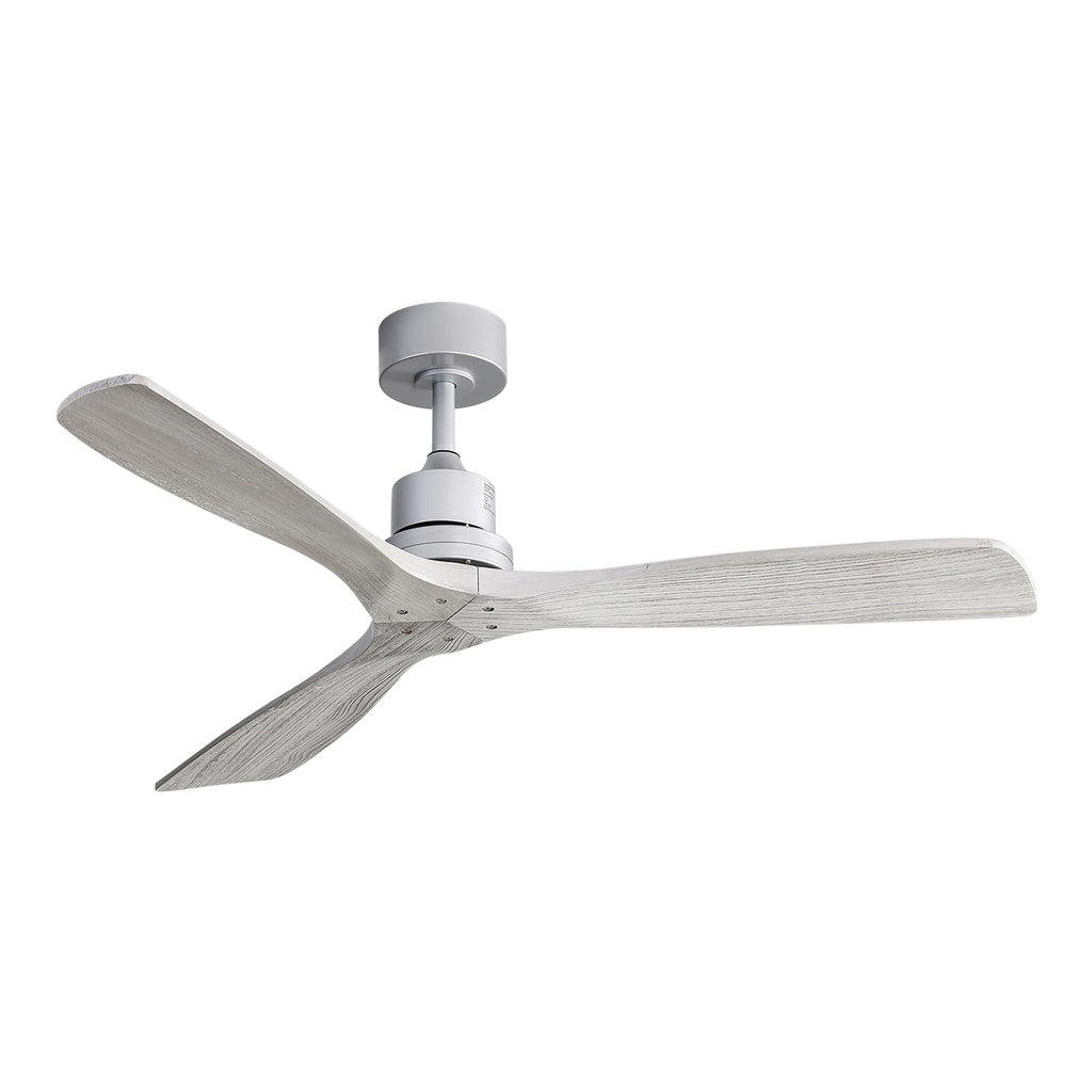 Ventilateur de plafond moderne en bois massif/ABS de 52 pouces avec télécommande (sans lumière), 6 vitesses de vent, flux d'air réversible