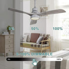 Ventilateur de plafond d'intérieur en bois Sofucor 52 avec télécommande et éclairage intégré en option