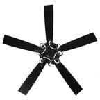 Ventilateur de plafond LED d'intérieur moderne chromé/noir à intensité variable avec lumière et télécommande