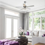 Ventilateur de plafond moderne à 4 lumières avec télécommande