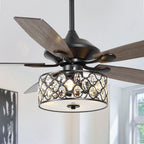 Ventilateur de plafond moderne à 4 lumières avec télécommande