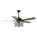 Ventilateur de plafond moderne à 4 lumières avec télécommande