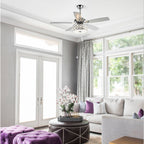 Ventilateur de plafond moderne à 4 lumières avec télécommande