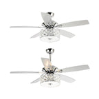 Ventilateur de plafond moderne à 4 lumières avec télécommande