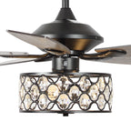 Ventilateur de plafond moderne à 4 lumières avec télécommande