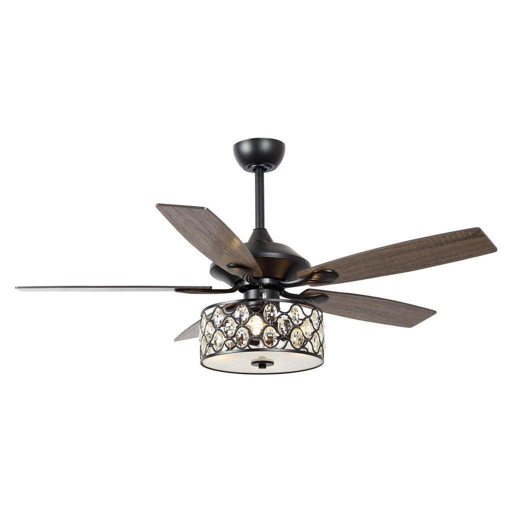 Ventilateur de plafond moderne à 4 lumières avec télécommande