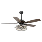 Ventilateur de plafond moderne à 4 lumières avec télécommande