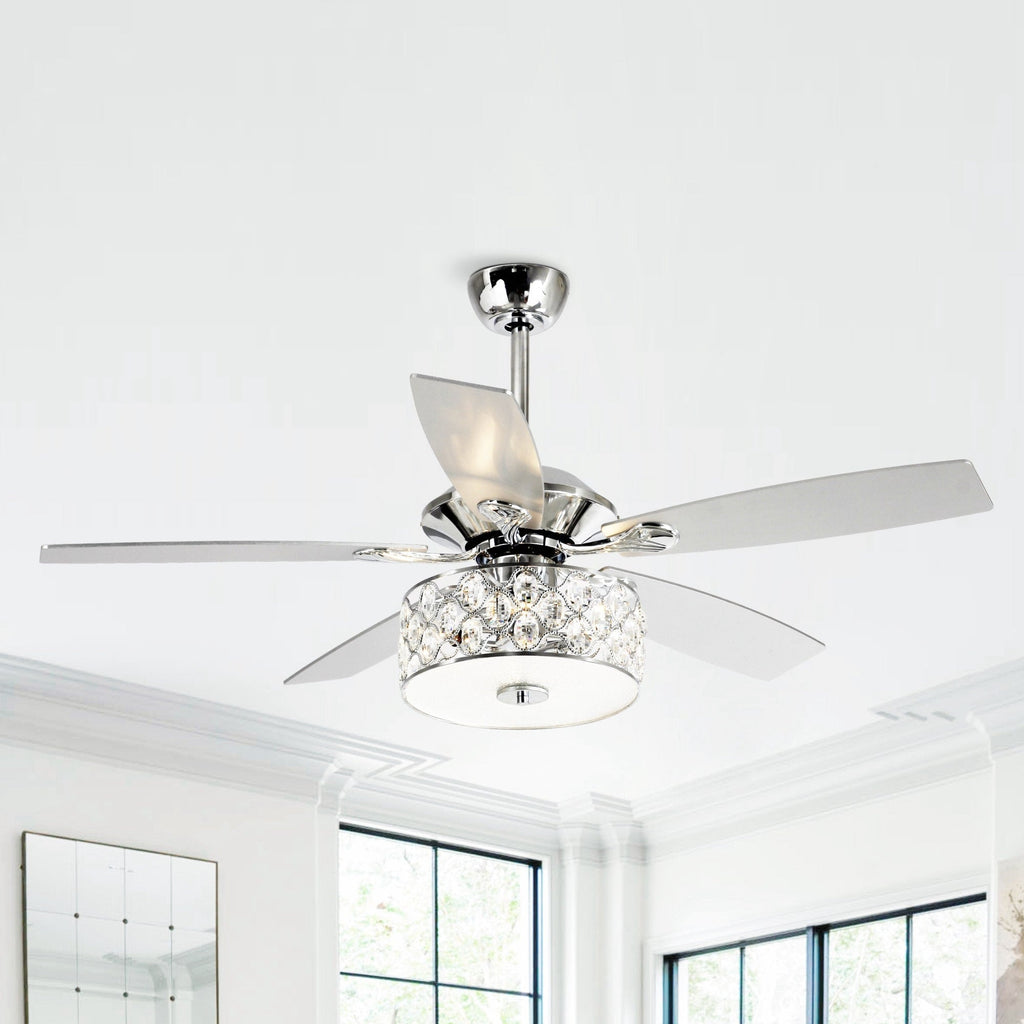 Ventilateur de plafond moderne à 4 lumières avec télécommande