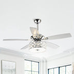 Ventilateur de plafond moderne à 4 lumières avec télécommande
