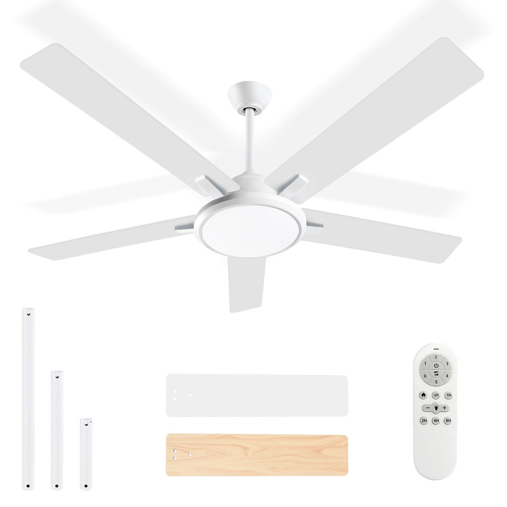 52 ventilateurs de plafond modernes avec lumières et télécommande, LED à intensité variable