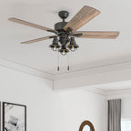 Ventilateur de plafond LED Prominence Home Sivan Bronze Farmhouse avec éclairage et télécommande