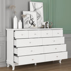 Commode double de 55,1 po de large avec tiroirs de rangement