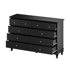 Commode double de 55,1 po de large avec tiroirs de rangement