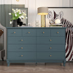 Commode double de 55,1 po de large avec tiroirs de rangement