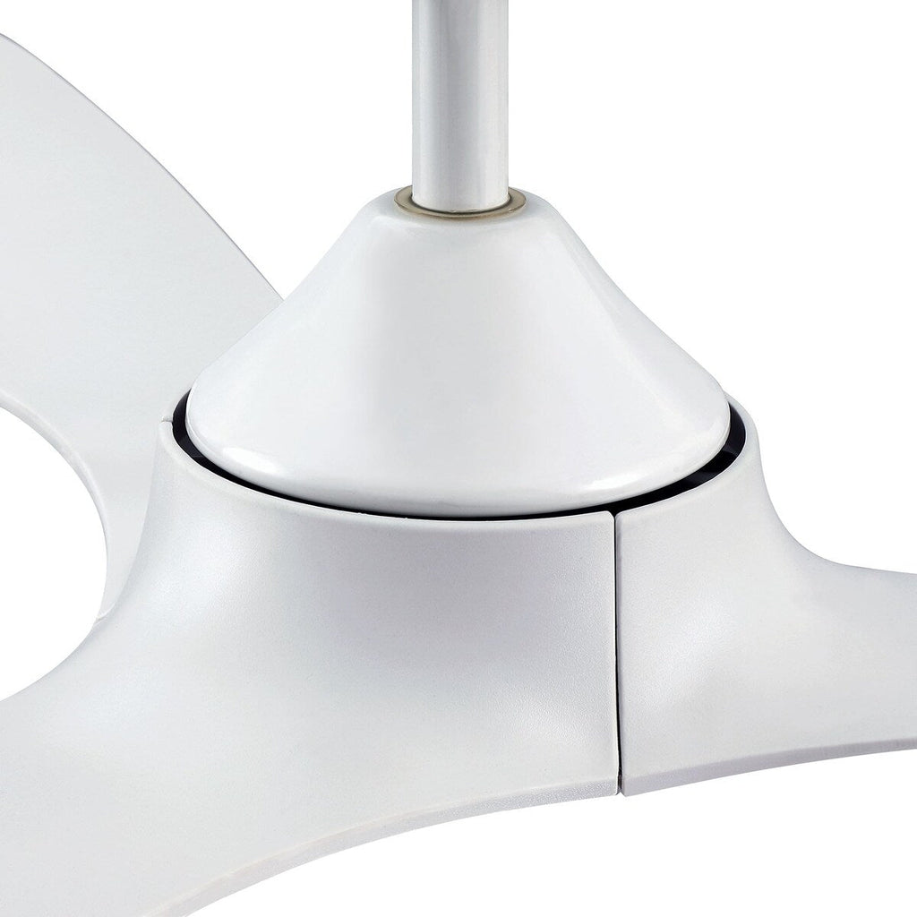 Ventilateur de plafond moderne noir à hélice à courant continu à 3 pales avec télécommande