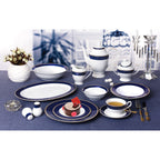 Service de table en porcelaine tendre 57 pièces - Minuit - Doré