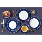 Service de table en porcelaine tendre 57 pièces - Minuit - Doré