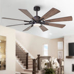 Ventilateur de plafond à LED intégré Parrot Uncle 60 Farmhouse avec lumière et télécommande